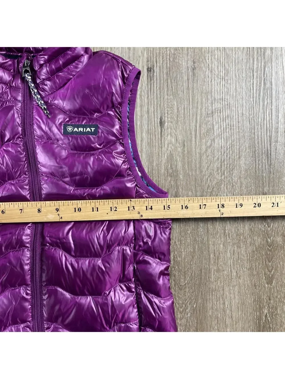 Ariat Ideal Down Puffer Vest Jacket Girl's M Plum Purple Packable Equestrian
